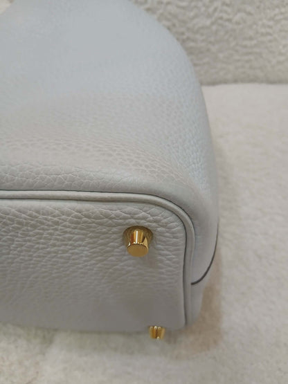 Hermes Picotin 18 Bleu Glacier Clemence Stamp Z 2021