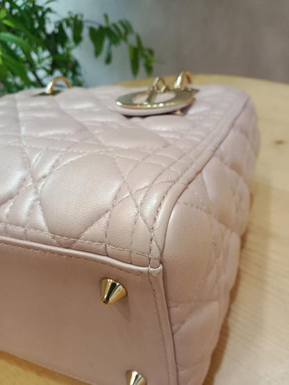Christian Dior Cannage Lady Dior Powder Pink Medium