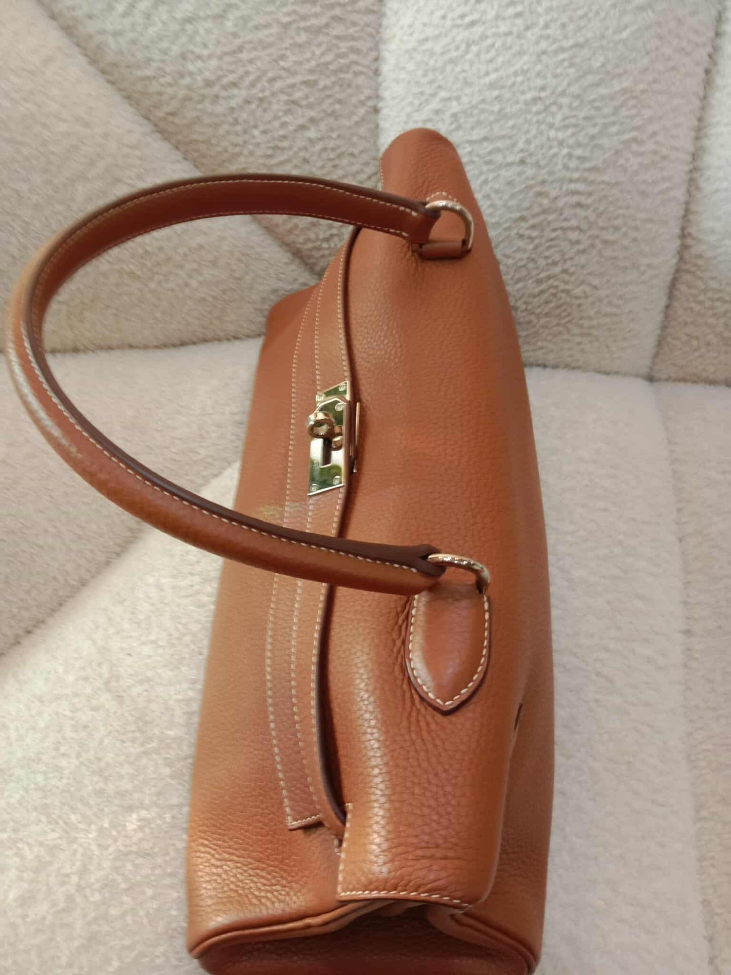 Hermes JPG 42 Gold Clemence Stamp N Square 2010