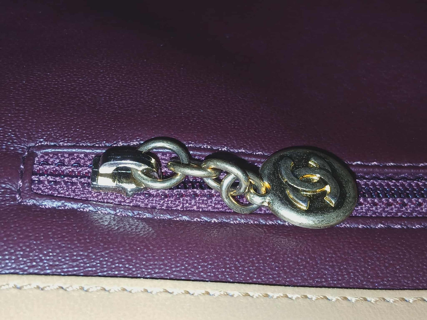 Chanel Diamond CC Chain Brown Caramel Lambskin Flap Bag Series 18