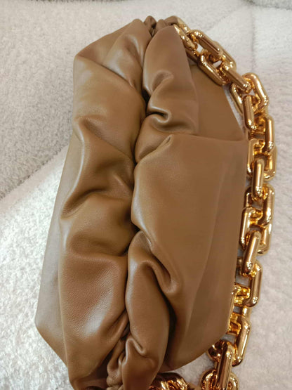 Bottega Veneta Chain Pouch Brown