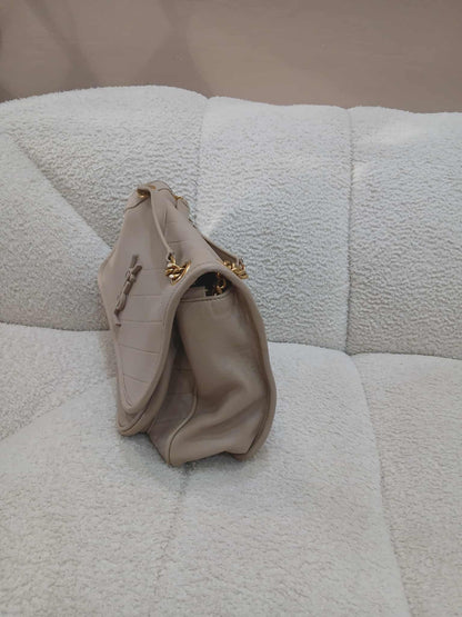 Saint Laurent Niki Leather Beige Bag