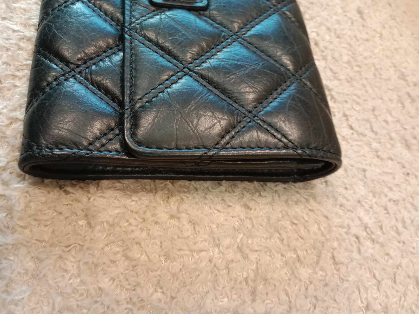 Chanel Line PONY Black Quilted Lambskin Wallet Series 10