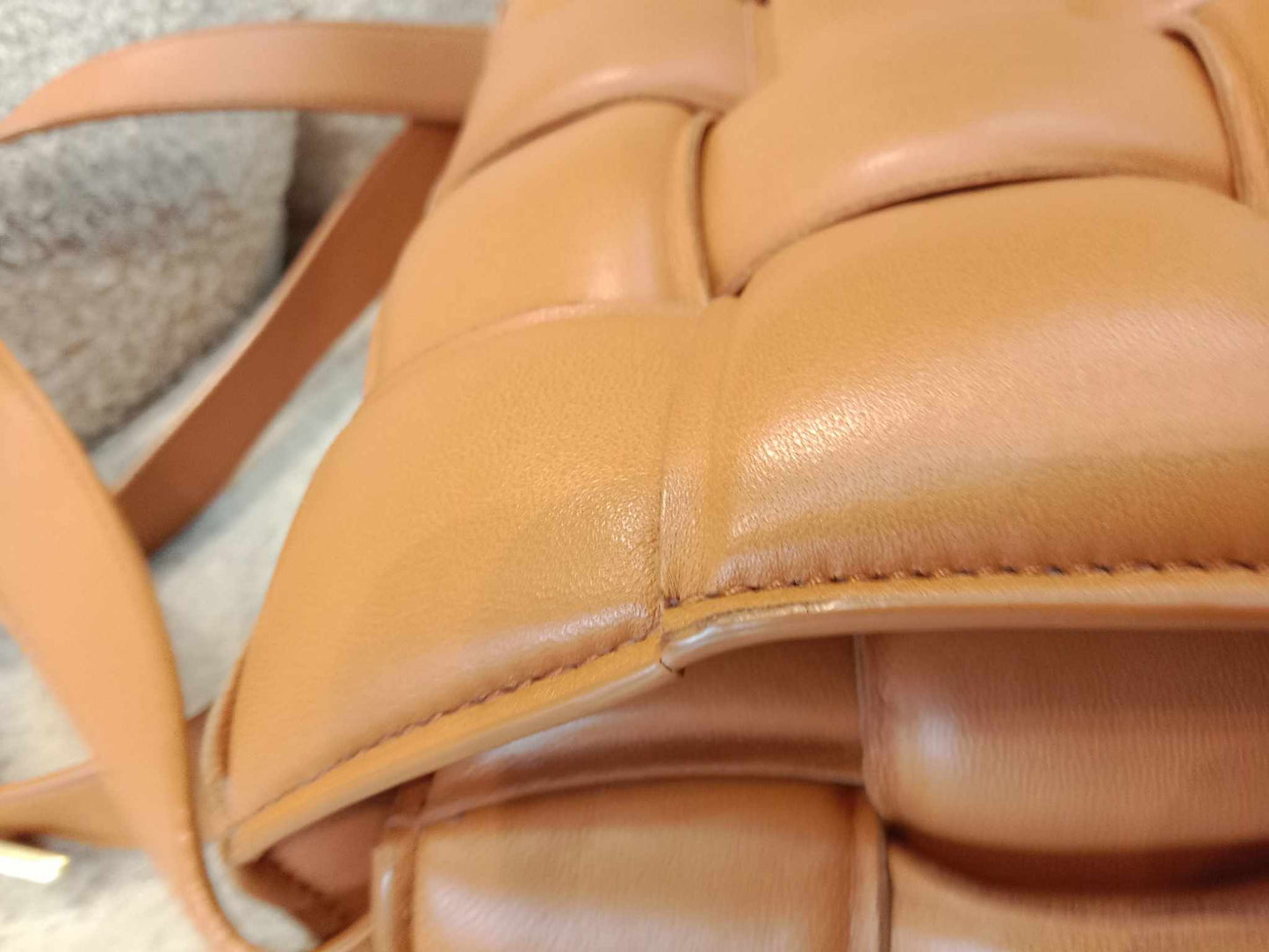 Bottega Veneta Padded Cassette Caramel Crossbody Bag