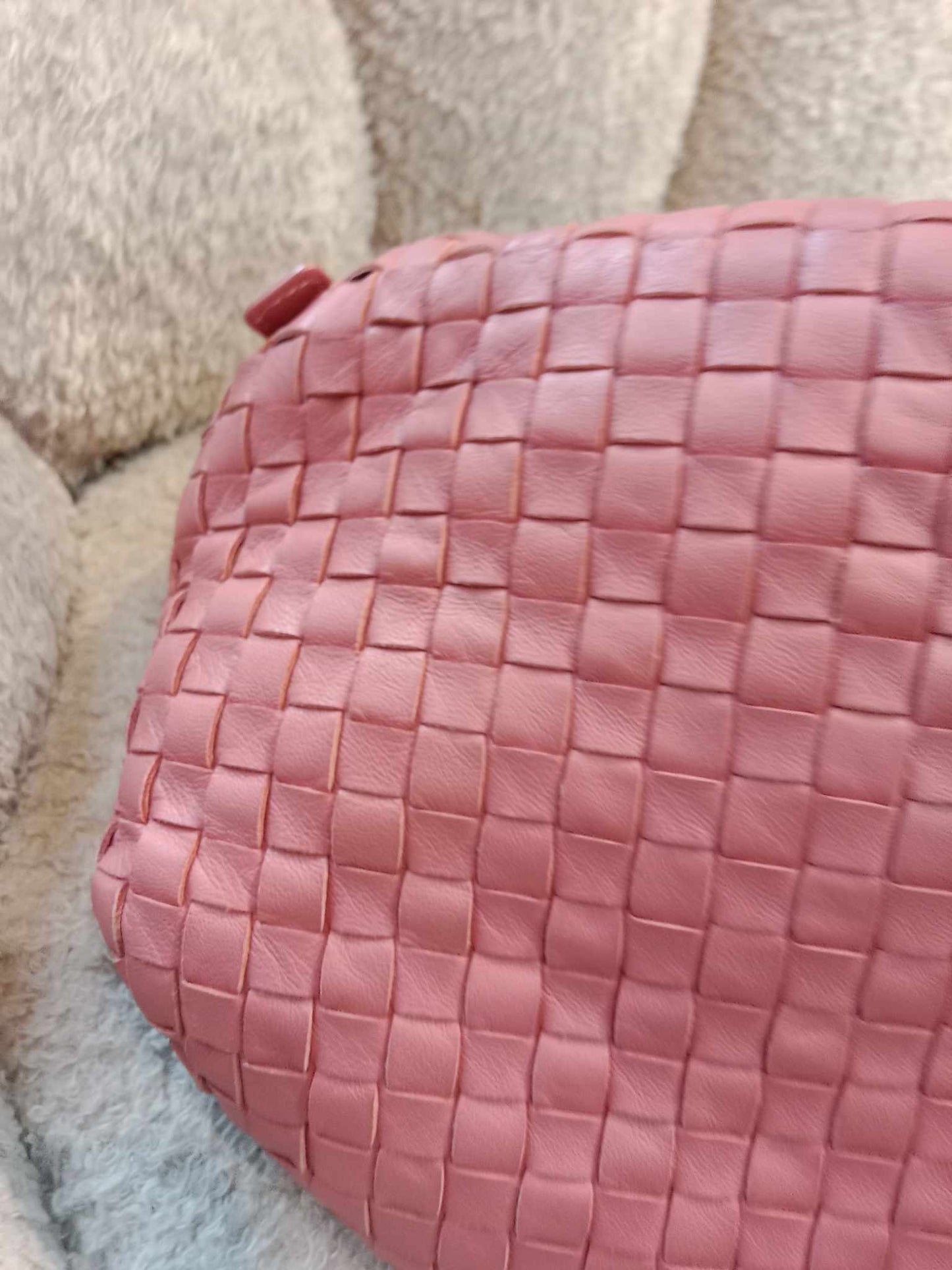 Bottega Veneta Vintage Nodini Shoulder Bag Pink