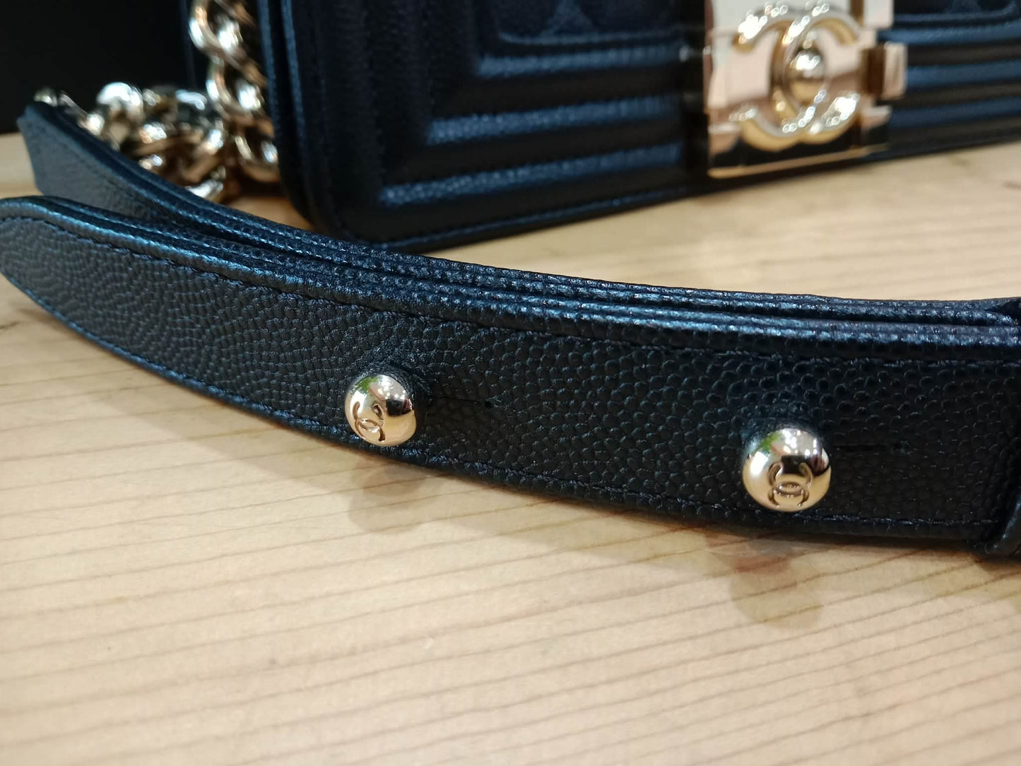 Chanel Le Boy Flap Caviar Small Black Series 23