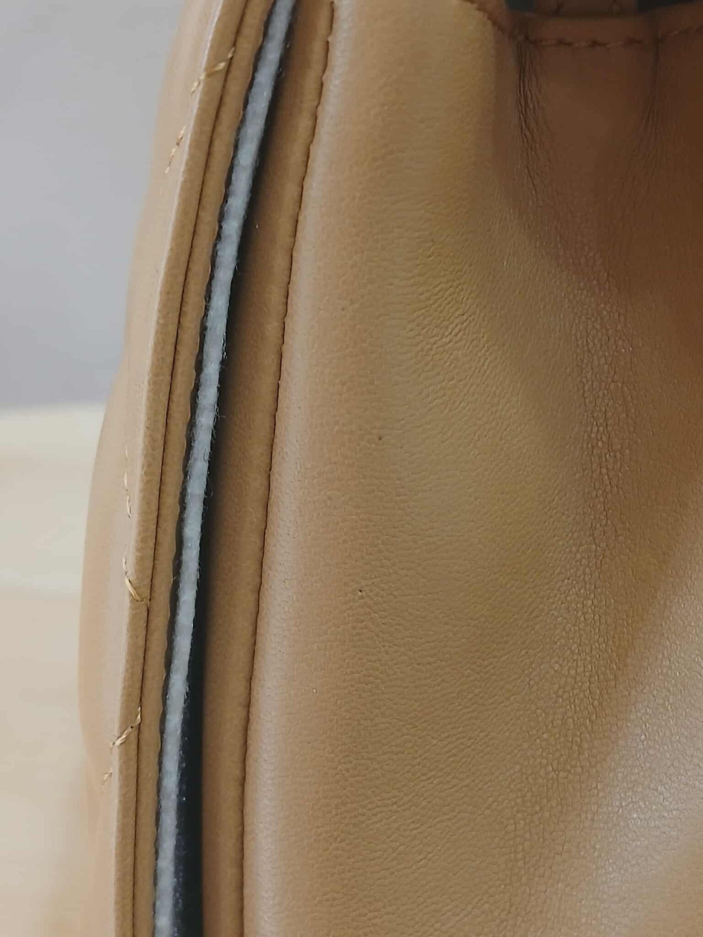 Chanel Diamond CC Chain Brown Caramel Lambskin Flap Bag Series 18