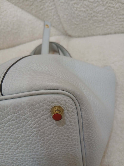 Hermes Picotin 18 Bleu Glacier Clemence Stamp Z 2021