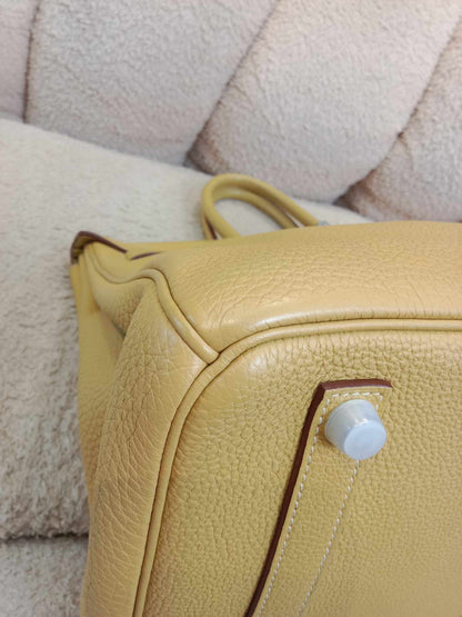 Hermes Birkin 35 Jaune Poussin Togo Stamp M Square 2009