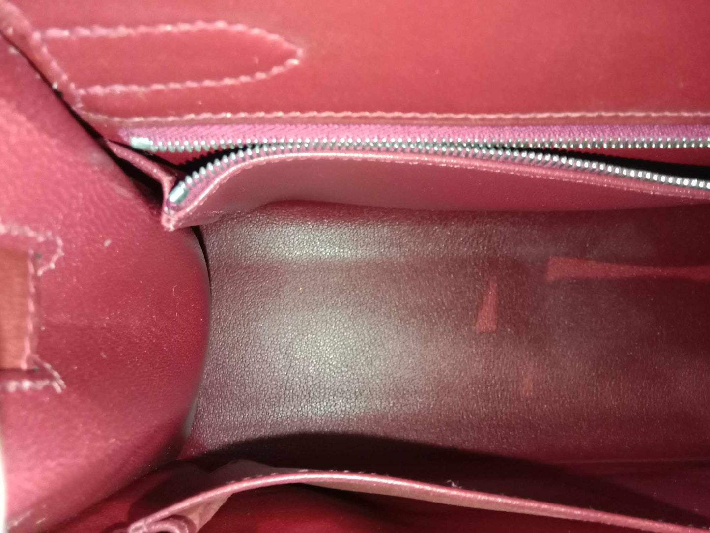 Hermes Kelly 32 Rouge Boxcalf Stamp E Square 2001