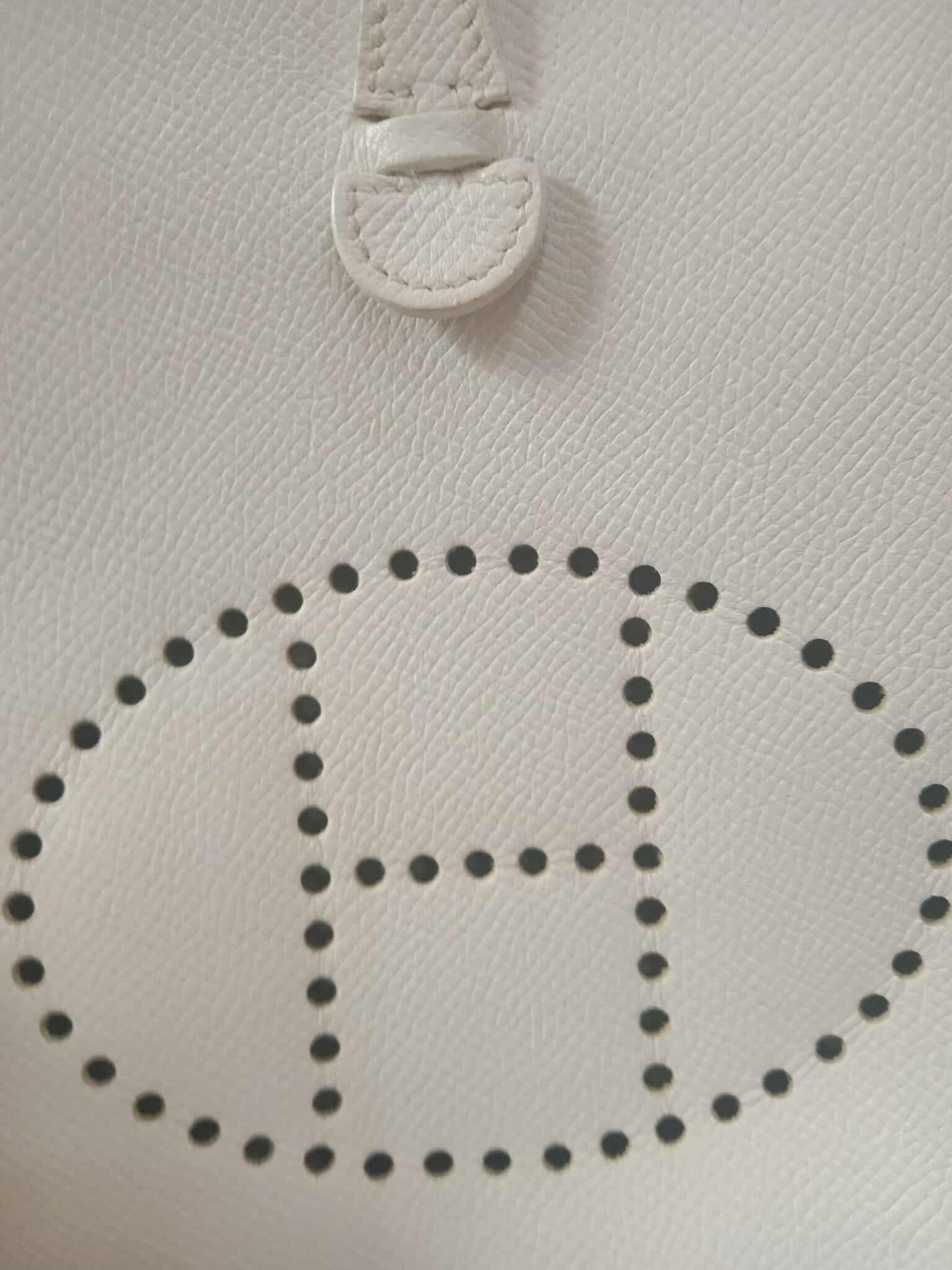 Hermes Evelyne TPM White Clemence Stamp O Square 2011