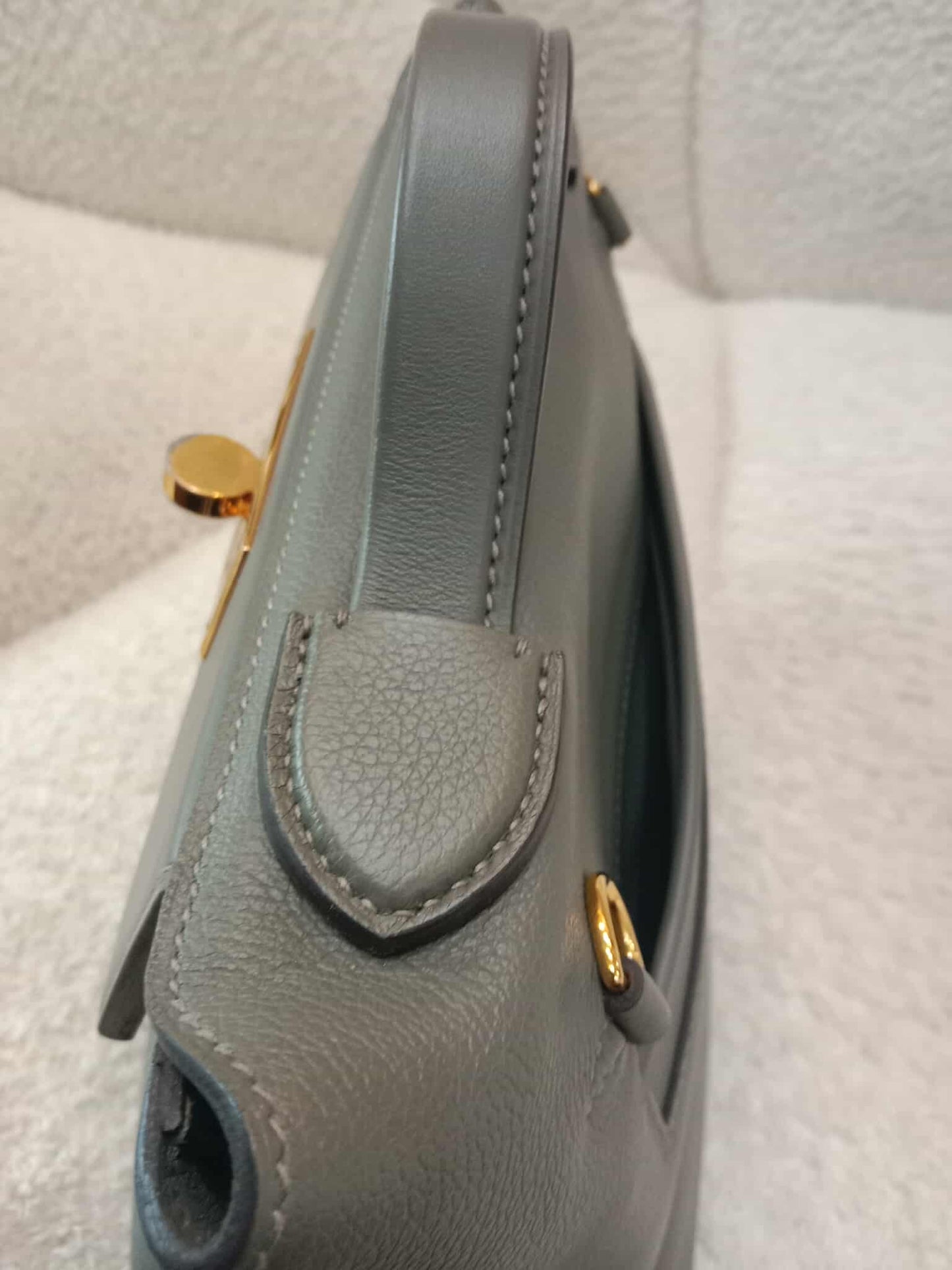 Hermes Mini 24/24 Gris Meyer Evercolor Stamp U 2022