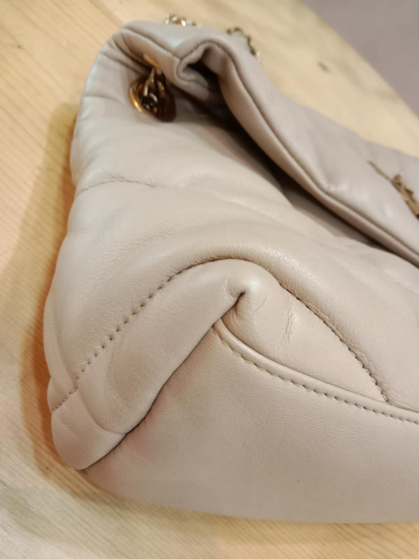 Saint Laurent Quilted Lambskin Lou Puffer Shoulder Bag