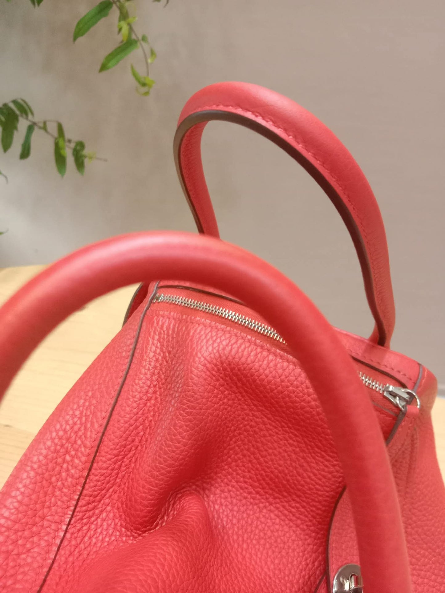 Hermes Lindy 26 Clemence Coral Red Stamp X 2016