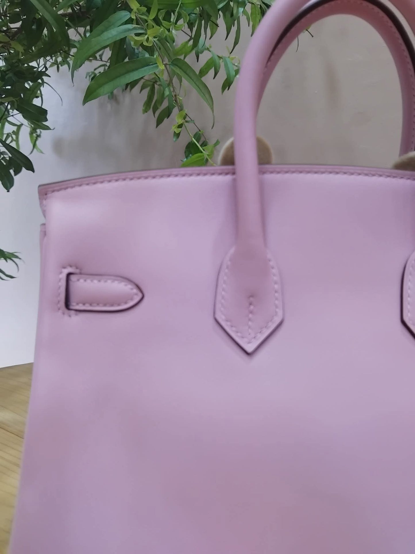 Hermes Birkin 25 Mauve Sylvestre Swift Rose Gold Hardware Stamp W 2024