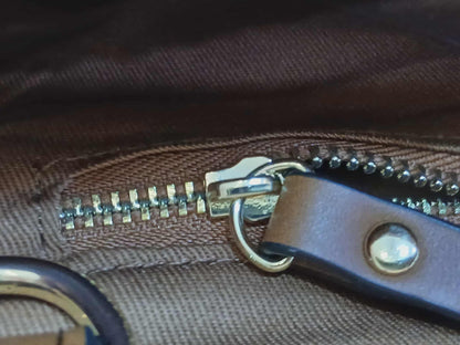 Chloe Sac A Langer Mother's Tote Handbag Canvas/Leather Crimson