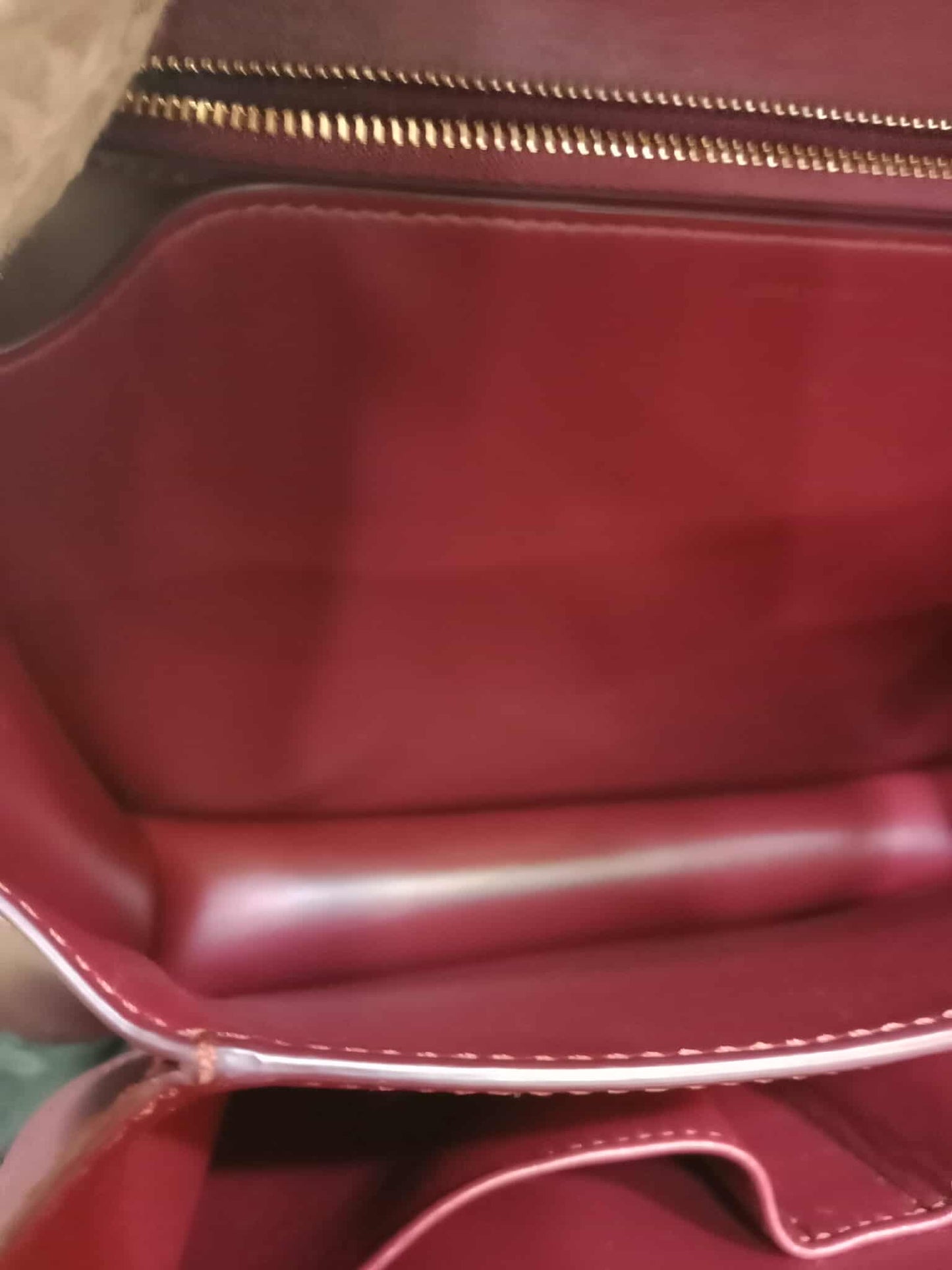 Celine Medium Classic Box Bag In Burgundy Calfskin Leather