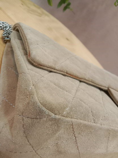 Chanel 2.55 Reissue Flap Bag Beige Suede Series 10