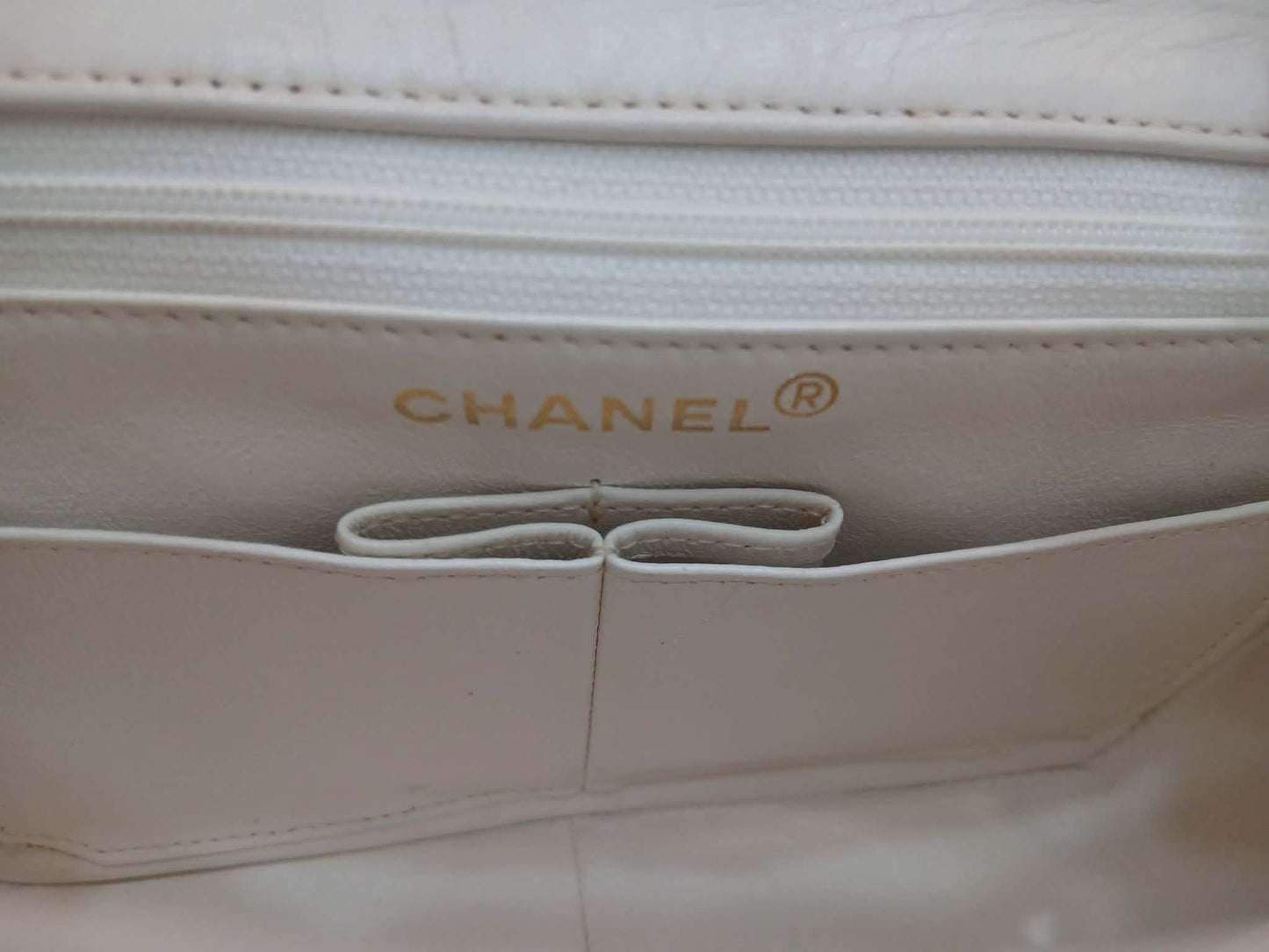 Chanel Matelasse Lambskin Vintage Flap White Series 1