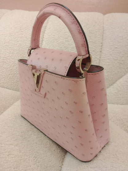 Louis Vuitton Mini Capucine Ostrich Pink