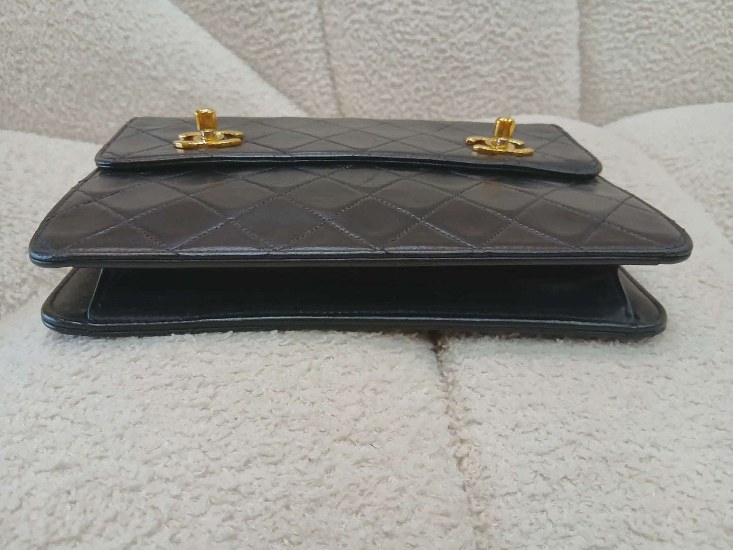 Chanel Matelasse Lambskin Double Turn Lock Vintage Mini Briefcase Series 1