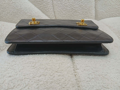 Chanel Matelasse Lambskin Double Turn Lock Vintage Mini Briefcase Series 1