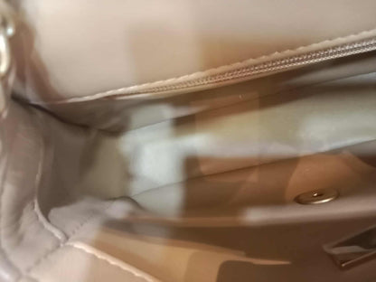 Chanel Seasonal Flap Heart Charms Beige Microchipped