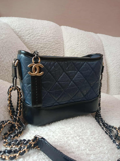 Chanel Gabrielle Hobo Bag Bicolor Blue/Black Series 29