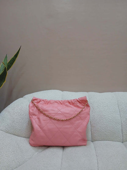 Chanel 22 Hobo Calfskin Pink Microchipped