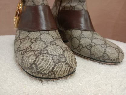 Gucci Blondie GG Supreme ankle Boots GG Medallion Size 26