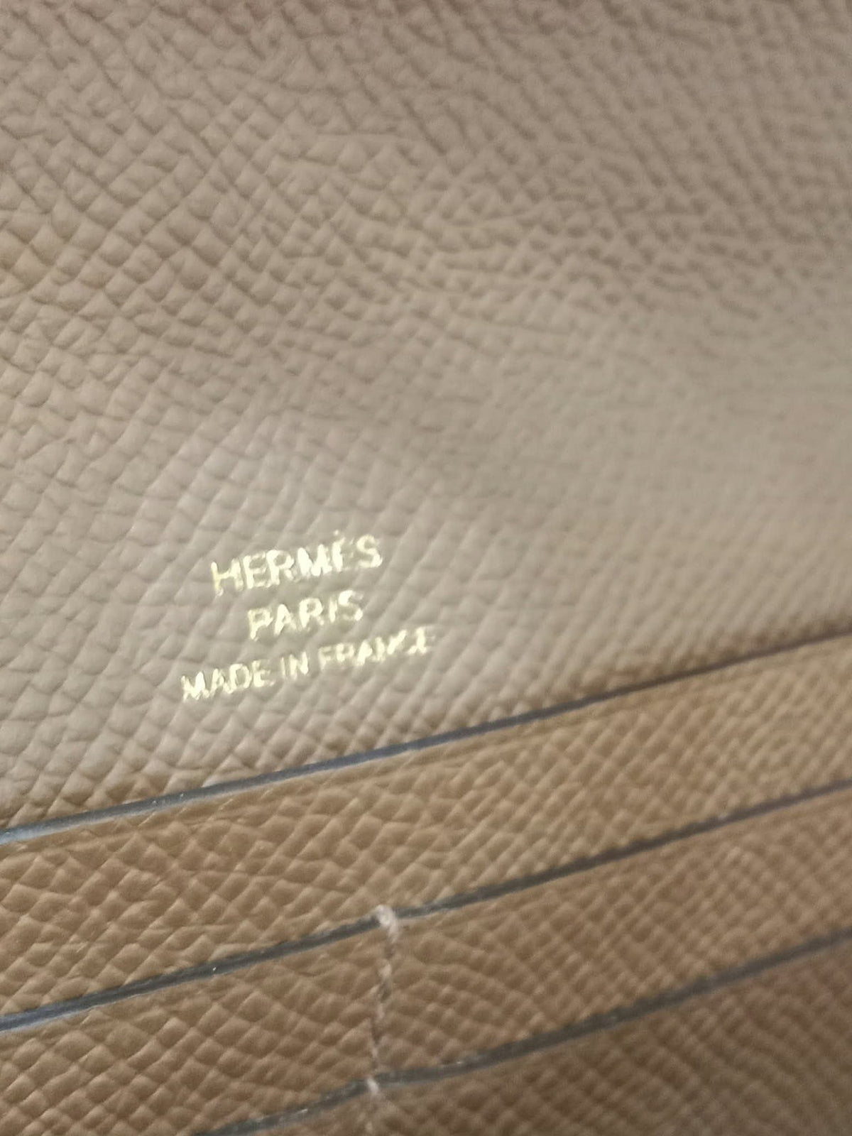 Hermes Maillon Chaine d'Ancre To Go Wallet Epsom Gold on Gold Stamp W 2024