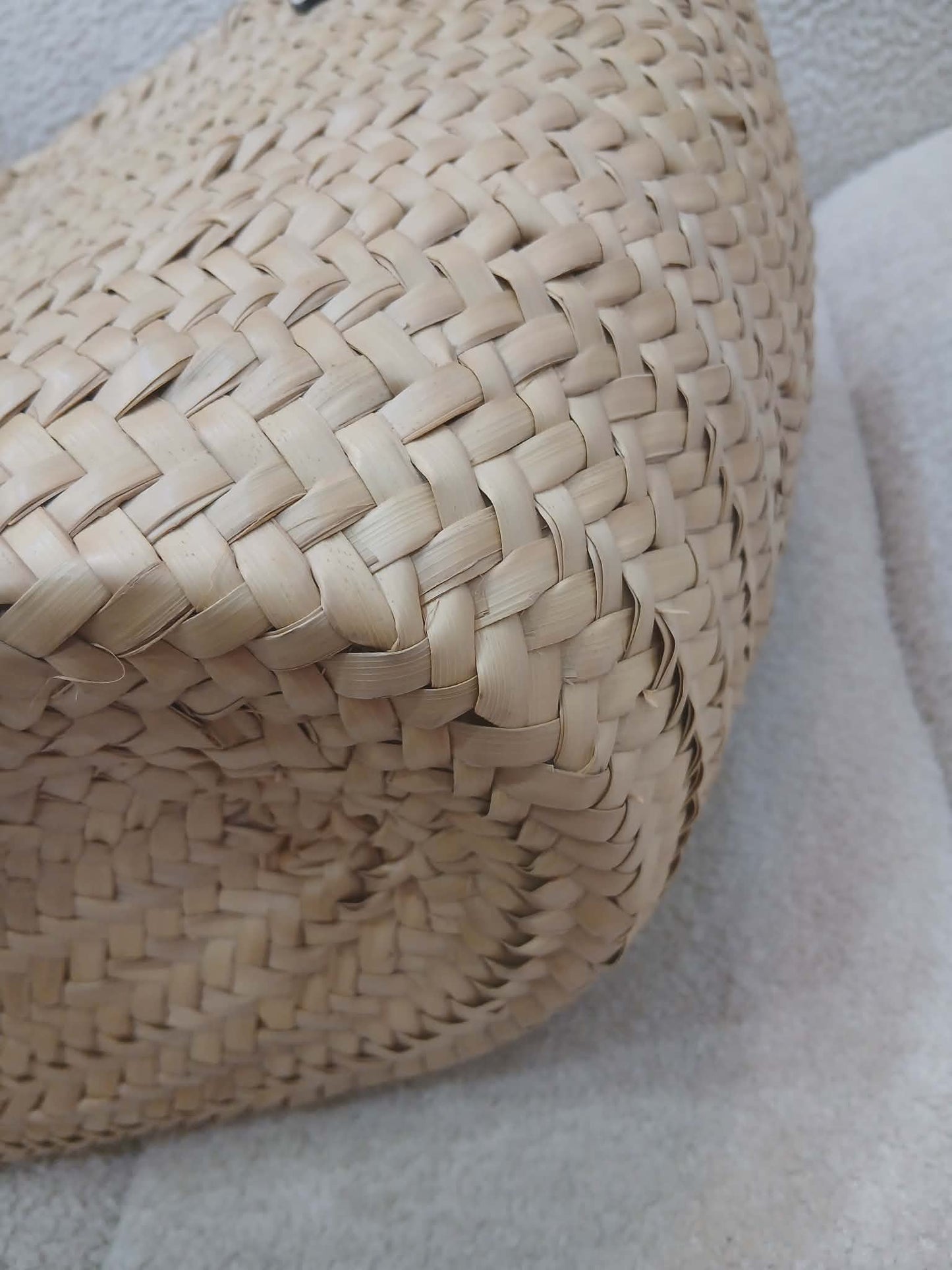 Prada Raffia Tote Bag White