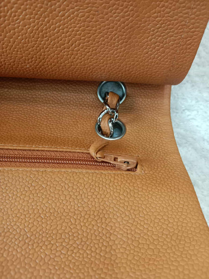 Chanel Classic Double Flap Medium Caramel Caviar Series 14