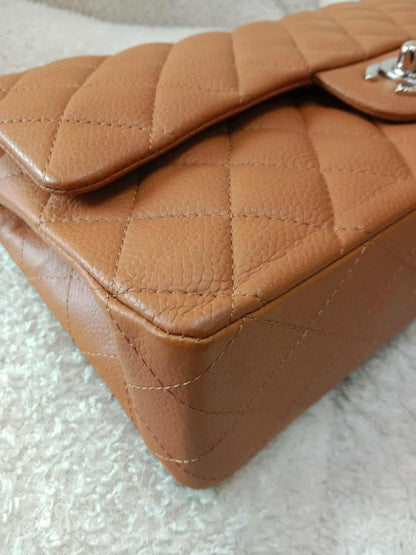 Chanel Classic Double Flap Medium Caramel Caviar Series 14