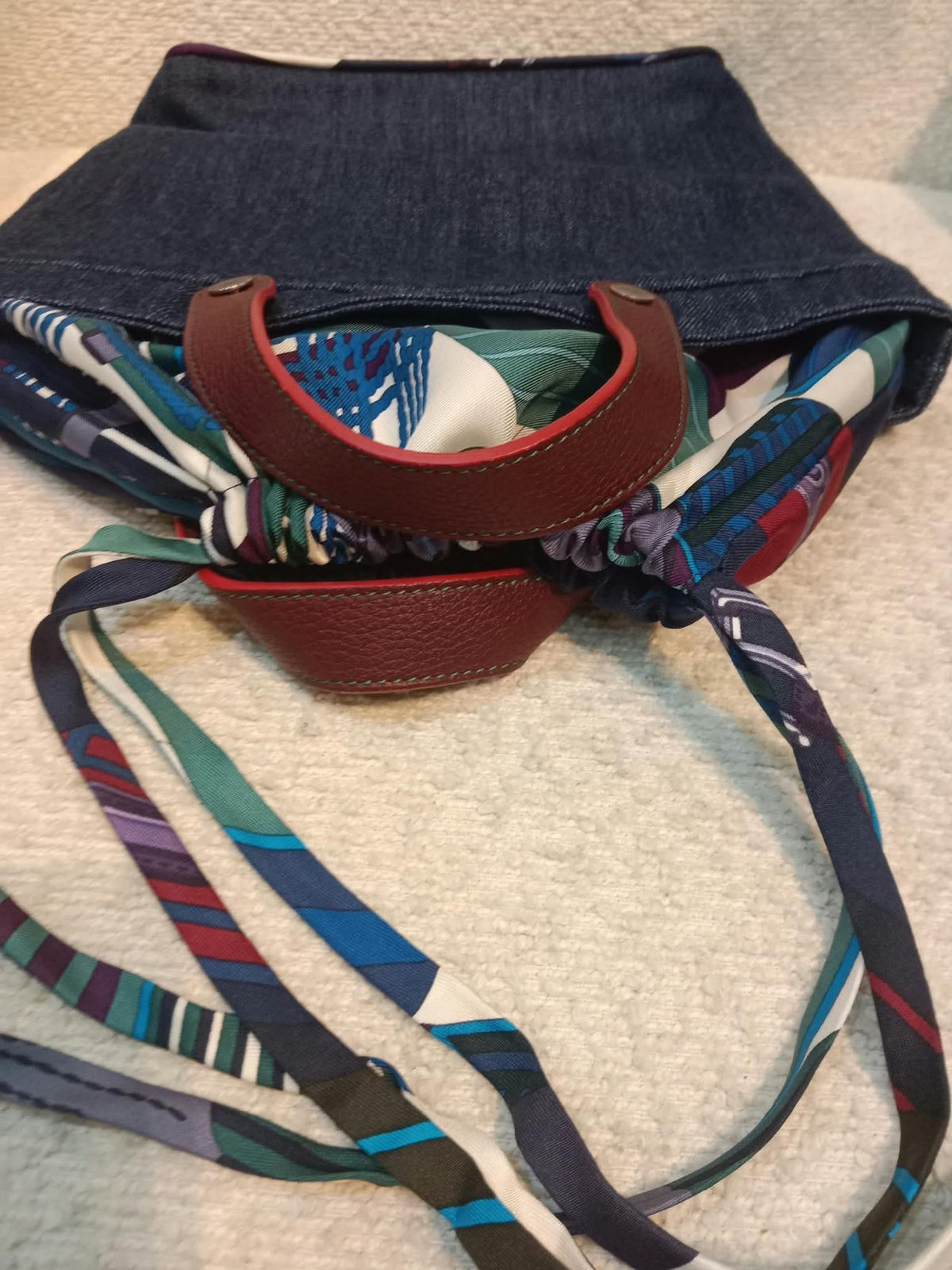 Hermes Petit H Denim Tote
