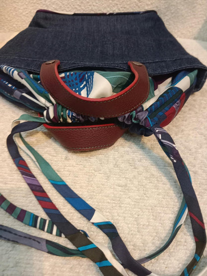 Hermes Petit H Denim Tote