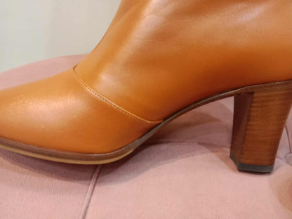 Gucci x Adidas Collaboration Knee-High Boots Cognac Size 37 1/2