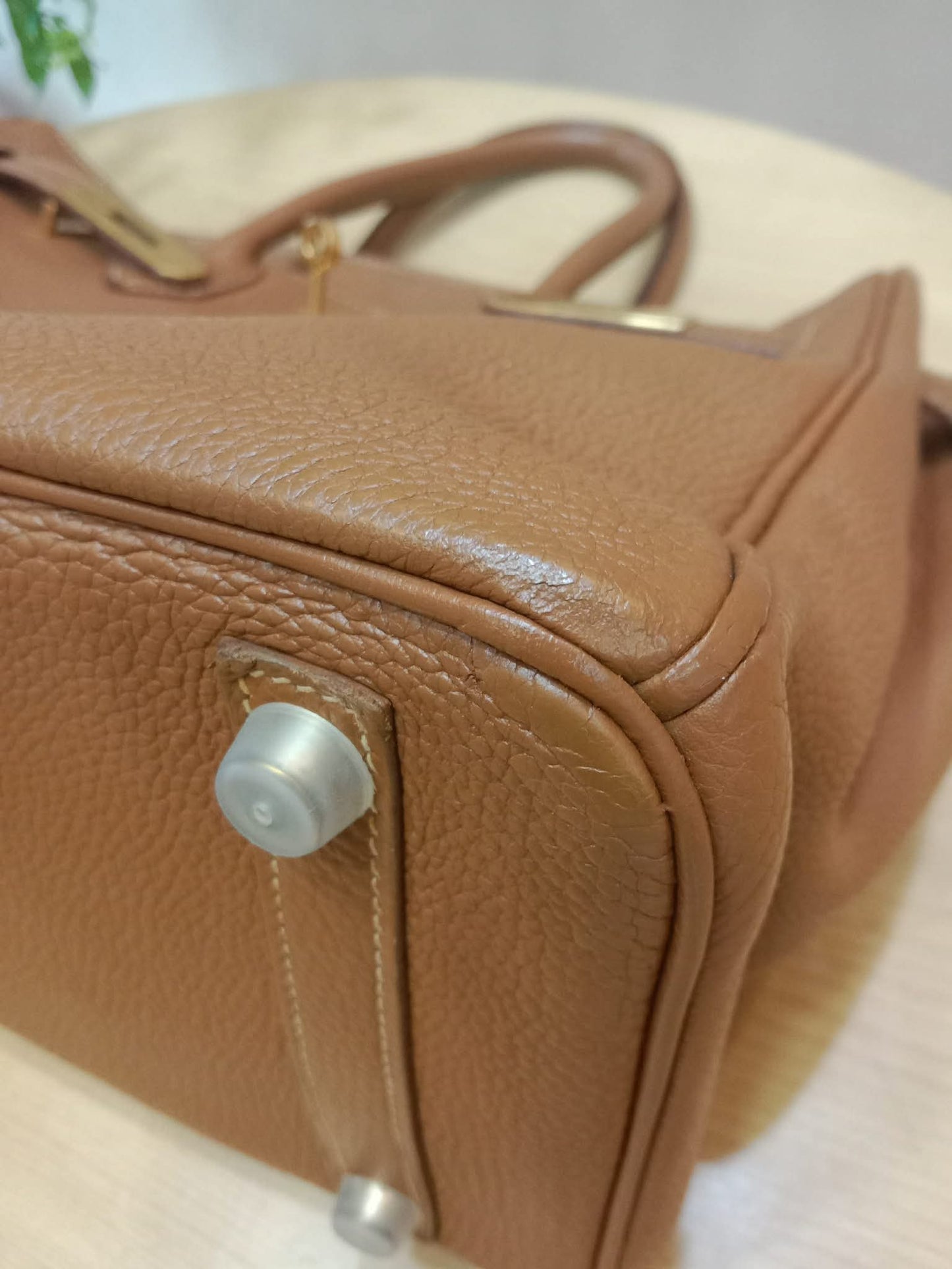 Hermes Birkin 30 Gold on Gold Clemence Stamp E Square 2001
