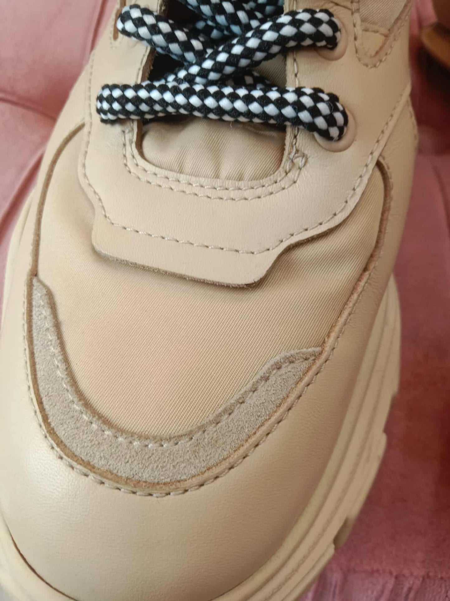 Prada Monolith Boots Beige Size 38