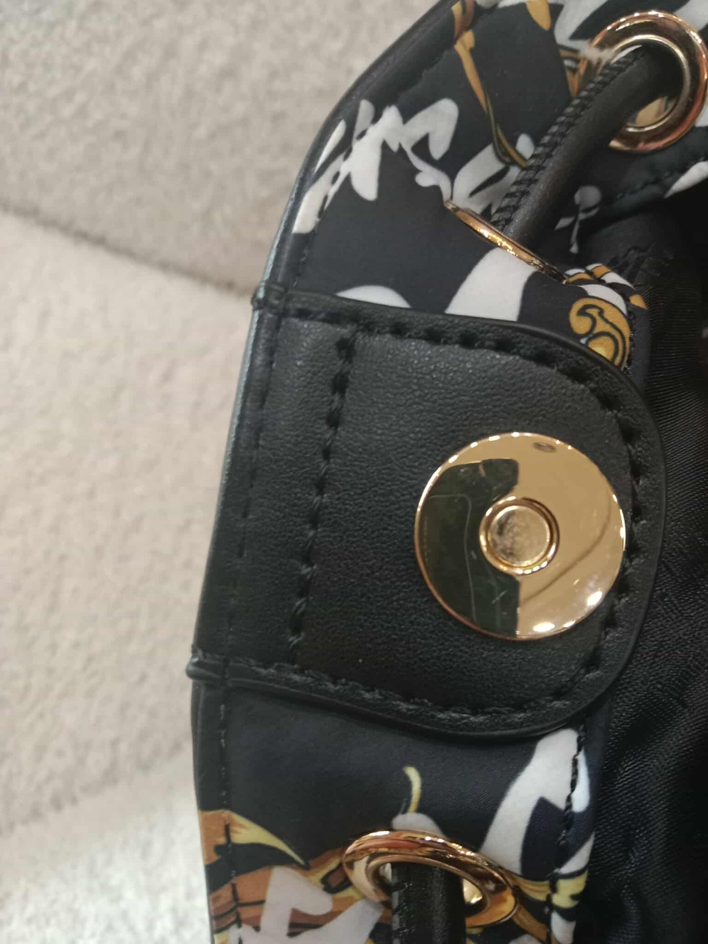 Versace Jeans Couture Crunchy Bucket Bag Baroque Print