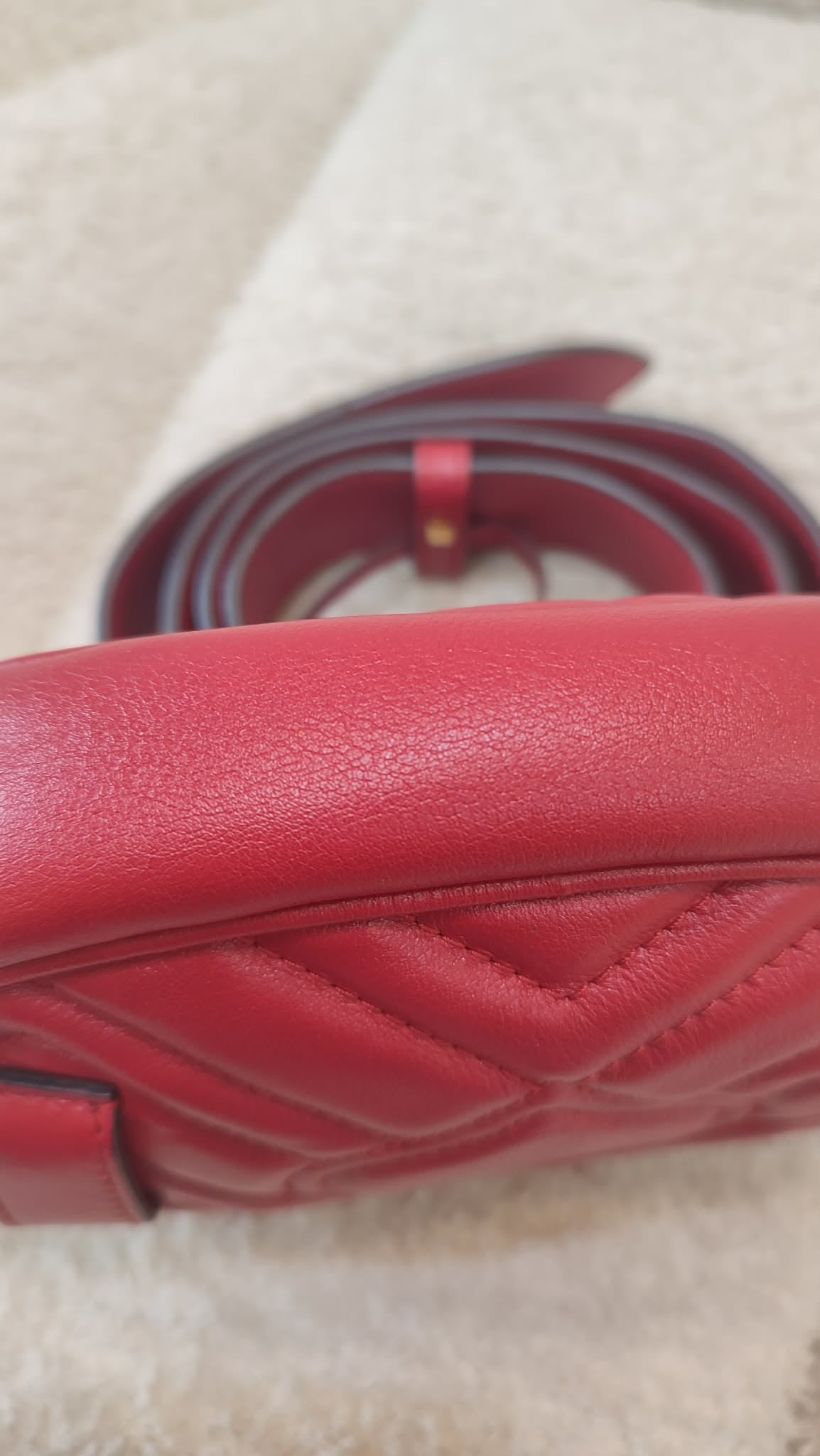 Gucci GG Marmont Beltbag Red