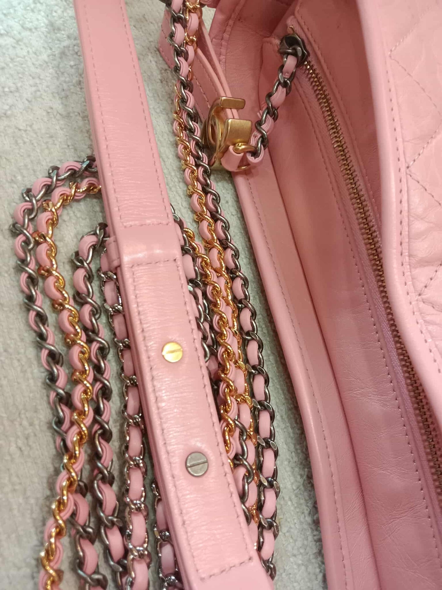 Chanel Gabrielle Hobo Bag Large Pink Series 27
