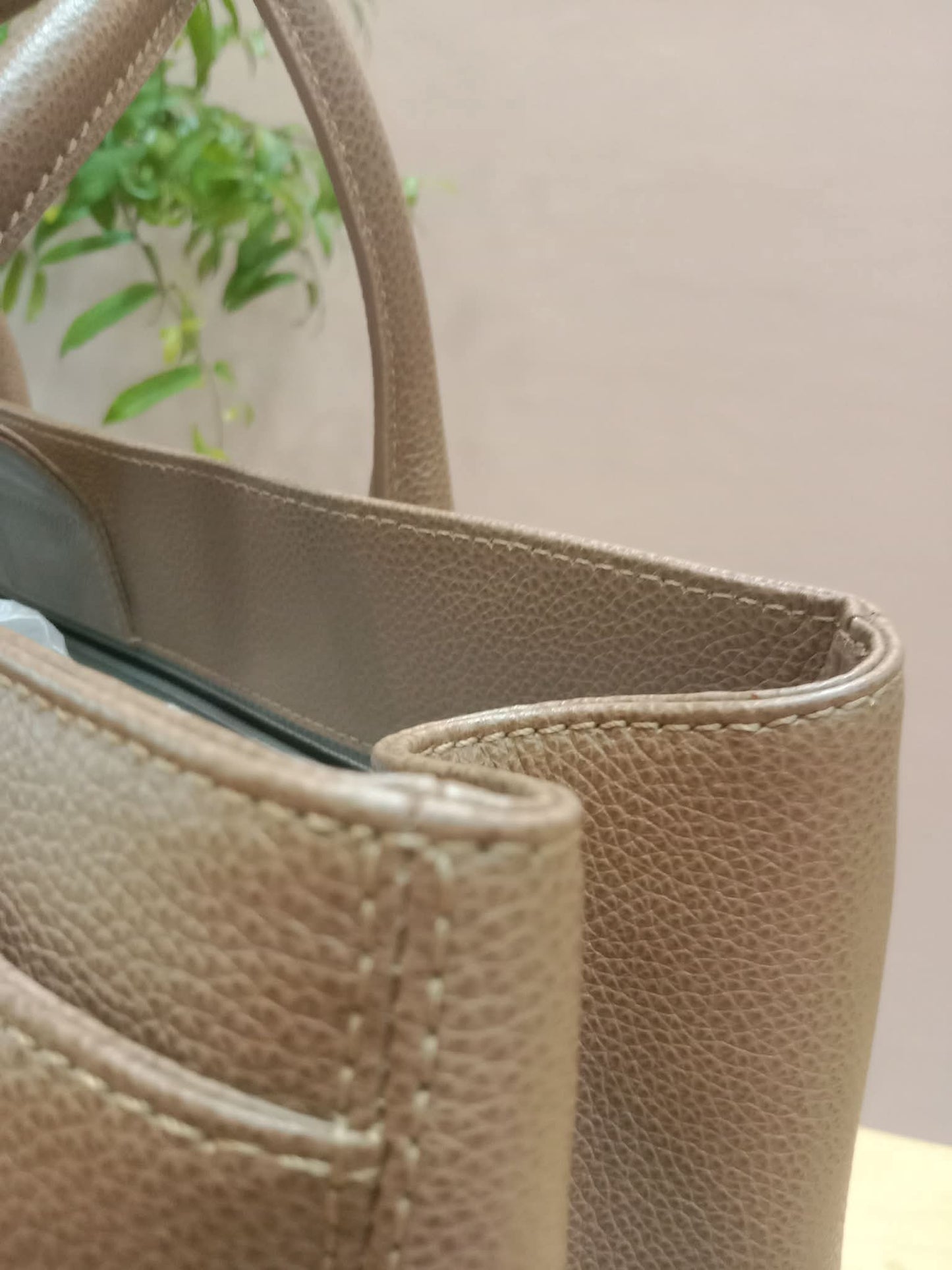 Chanel Cerf Executive Tote in Neutral Taupe Color CC Turnlock Closure Series 17
