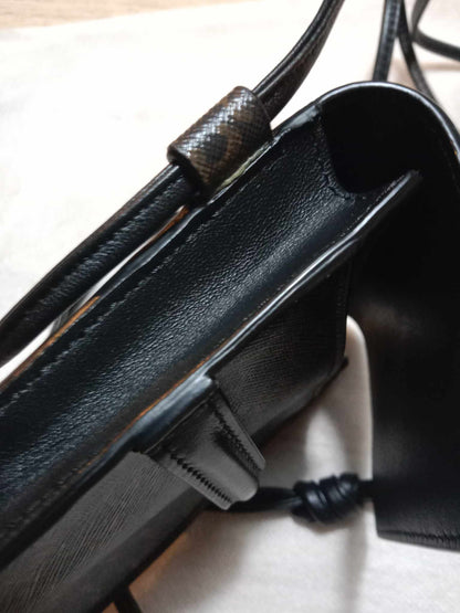 Celine Triomphe Phone Flap Pouch Black-Brown