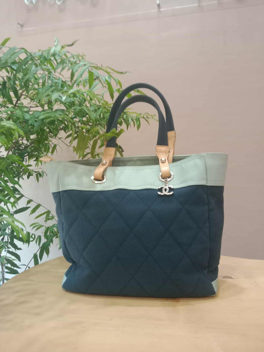 Chanel Paris-Biarritz Canvas/Leather Tricolor Tote Bag Series 13