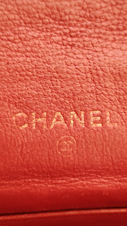 Chanel Vintage Envelope Wallet Red Lambskin Series 3