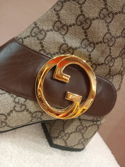 Gucci Blondie GG Supreme ankle Boots GG Medallion Size 26