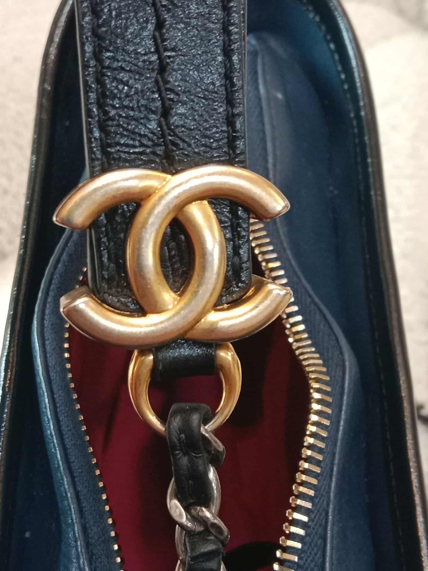 Chanel Gabrielle Hobo Bag Bicolor Blue/Black Series 29