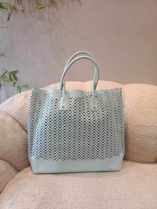 Furla Laser Cut Light Blue Bag