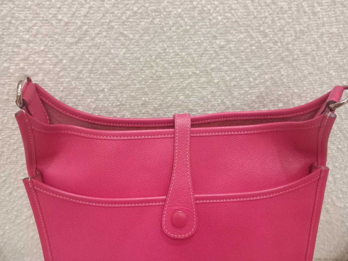 Hermes Evelyne Rose Tyrien Epsom PM Stamp Q Square 2013